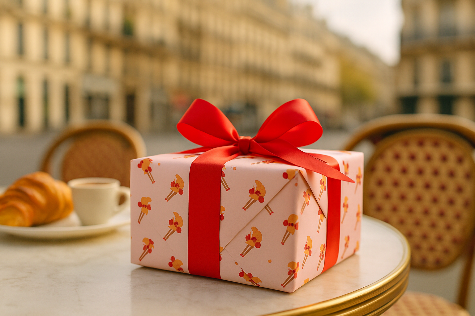 Croissant Diva Wrapping paper roll