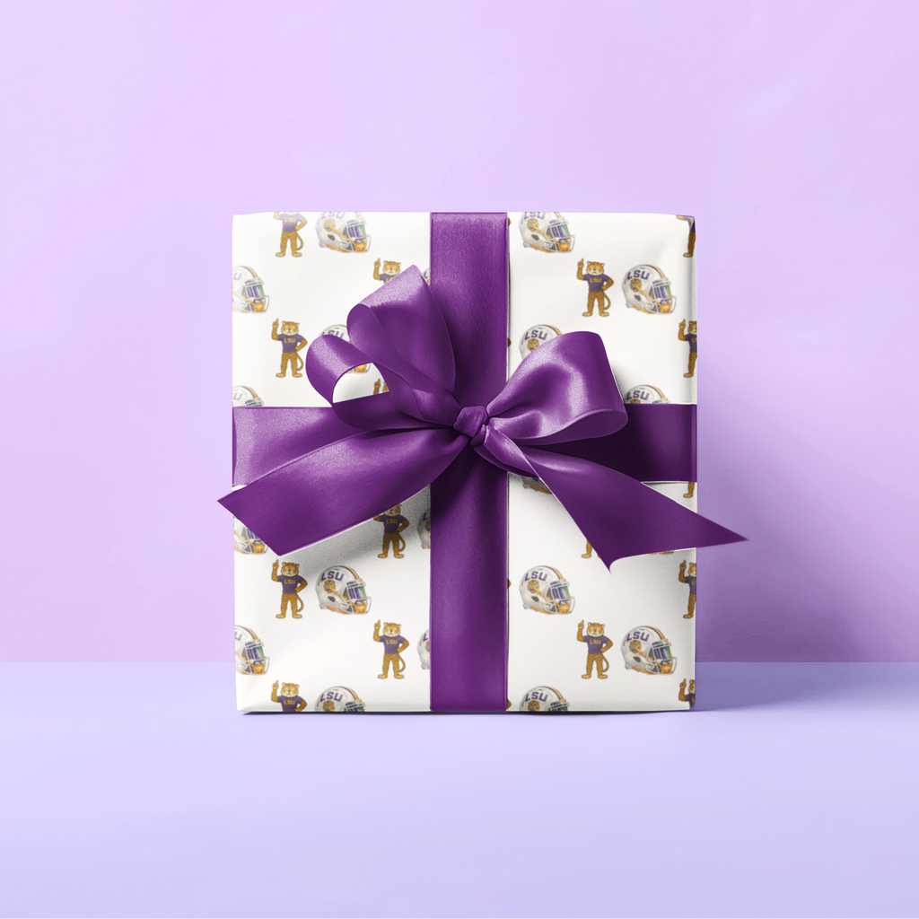 LSU Tiger Fan Wrapping Paper