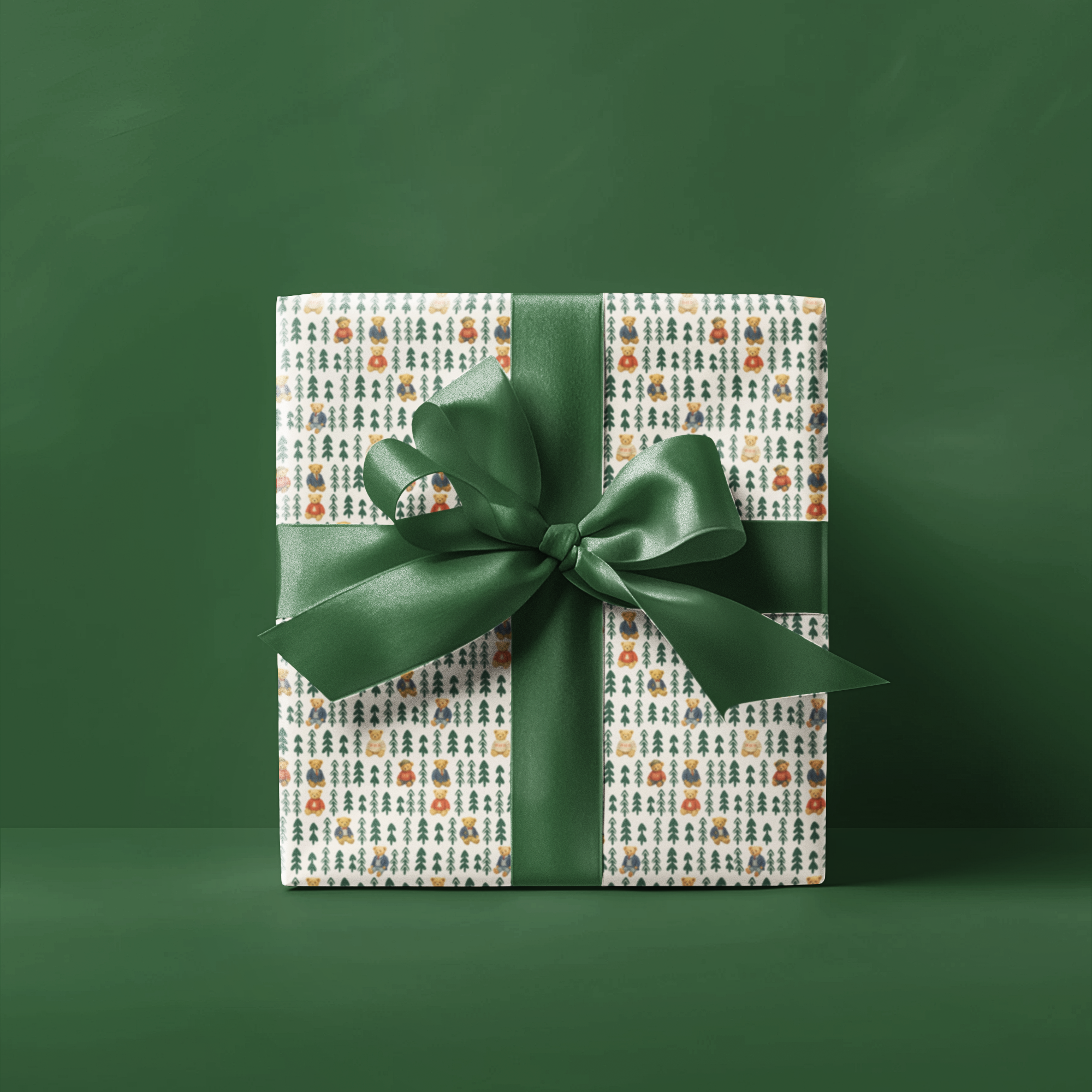 Teddy Bear Holiday Wrapping paper roll